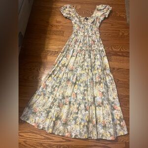 Danielle Bernstein Multicolor Smocked Floral Dress Women’s Size Small